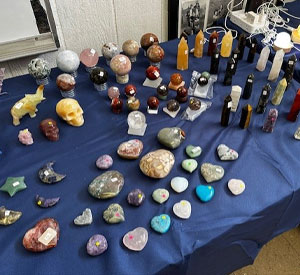 table of rocks